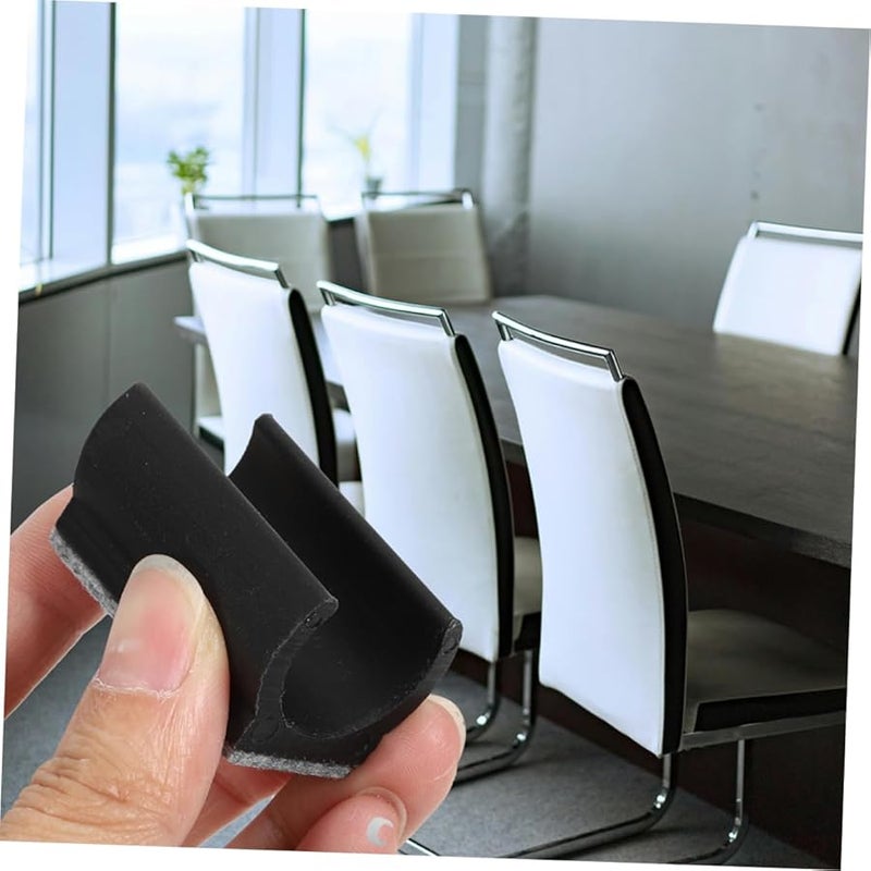 5Pcs U Shaped Non Slip Felt Chair Pads For Hardwood Floors Furniture Protectors - Image 4